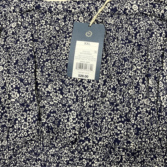 Universal Thread Womens Blouse Multicolor Floral 3/4 Sleeve Smocked Boho - Picture 6 of 7